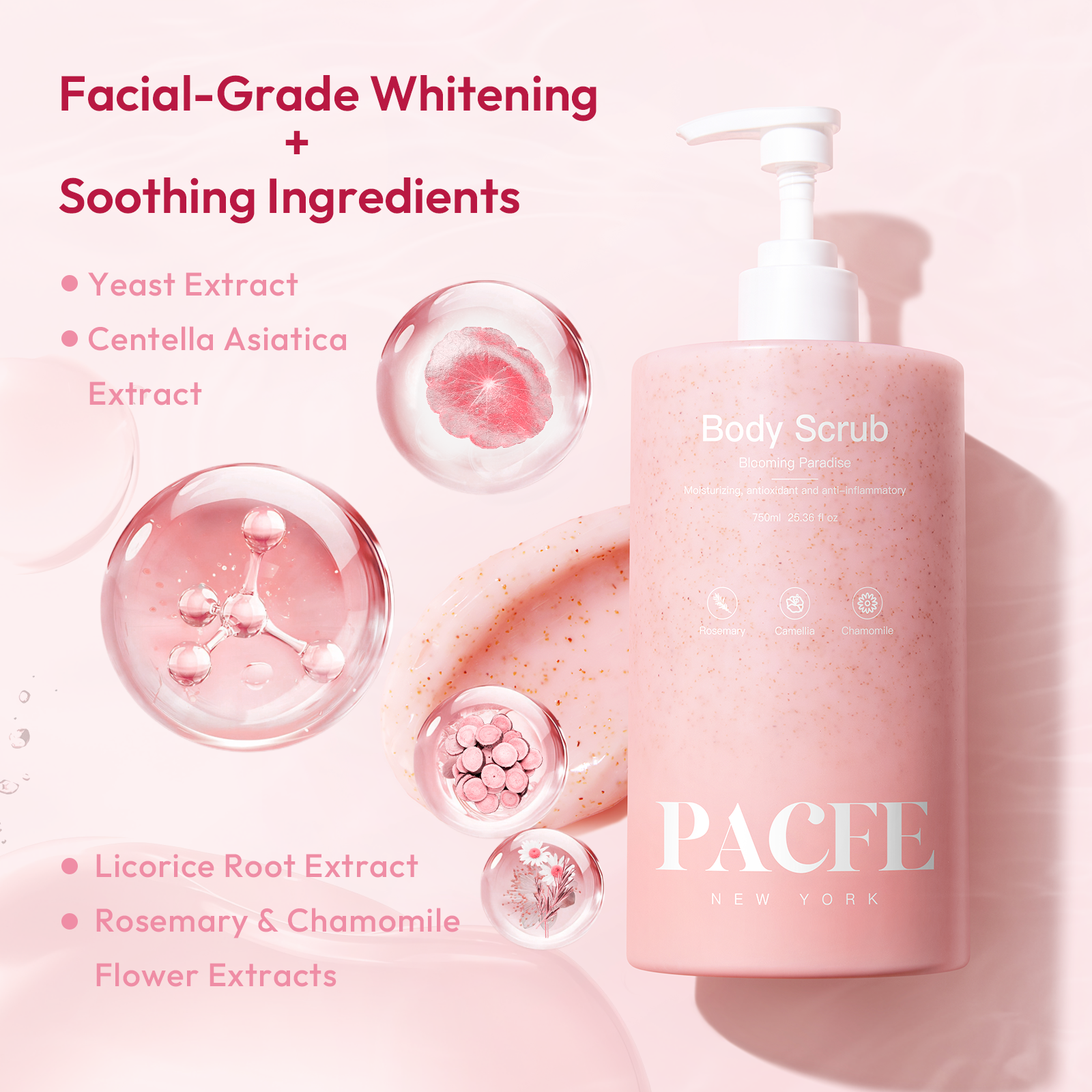PACFE Pacfe large-size Floral Body Scrub